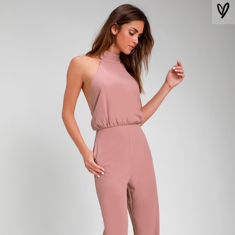 Wide legged backless jumpsuit